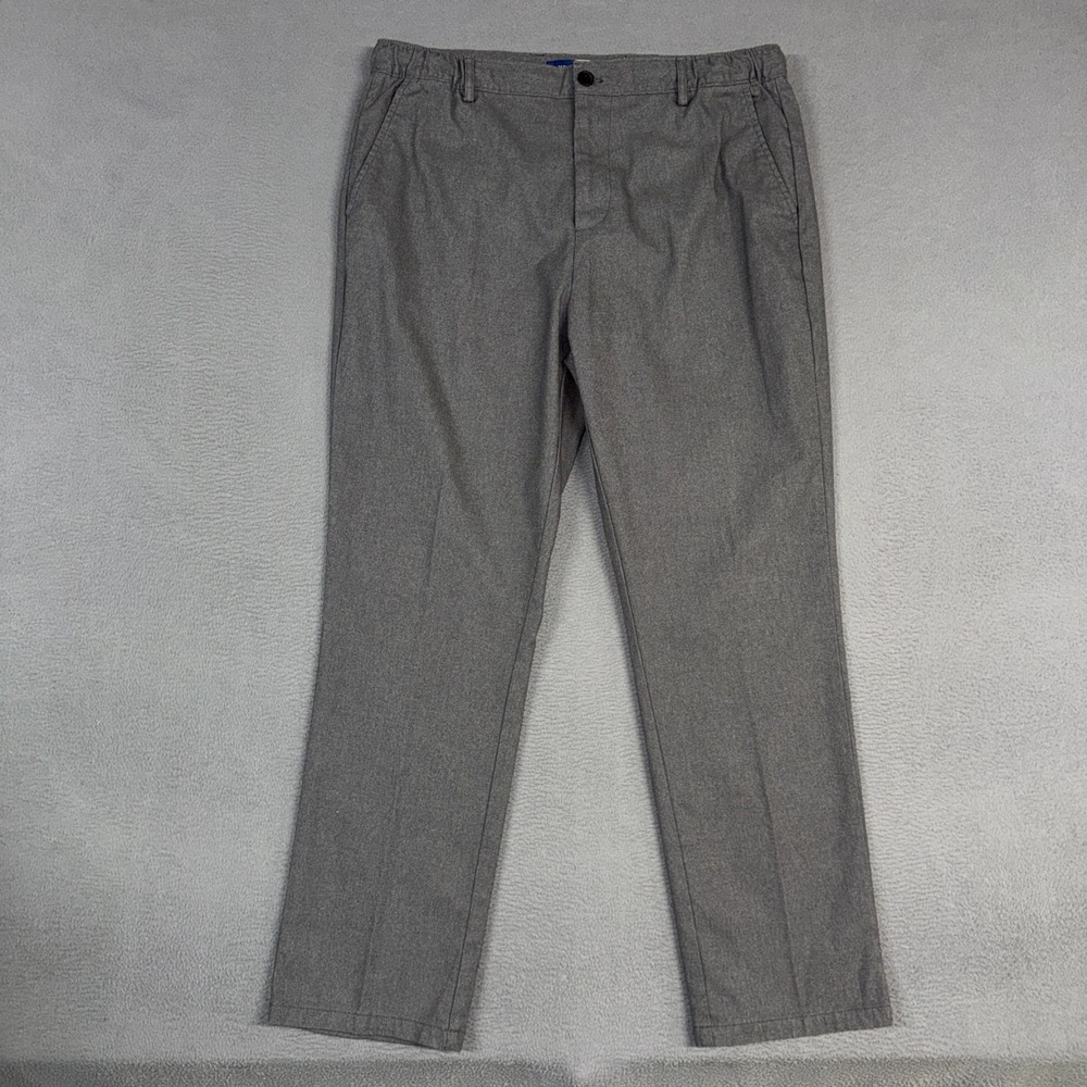Old Navy Pants Mens XL Gray Heathered Straight Built In Flex Stretch Trousers